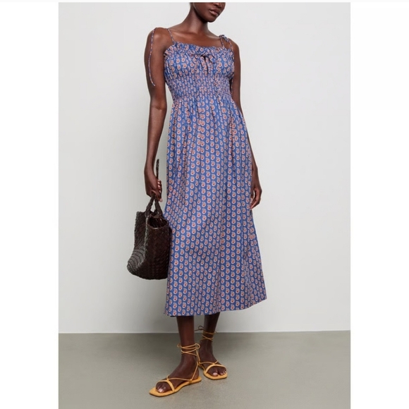 NWT Doen Rhoda Mazarine Sunrise Paisley Midi Dress
